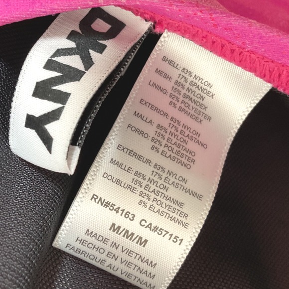 DKNY Swimsuit Tie Halter One Piece Tummy Control UPF 40+ MEDIUM NWT - Picture 5 of 11